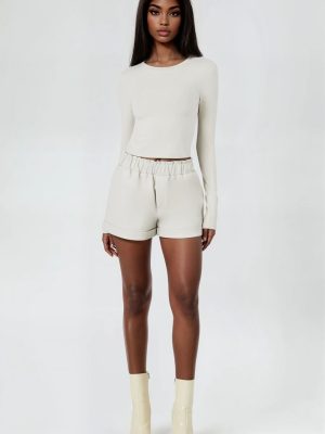 Faux Leather High-Waist Shorts