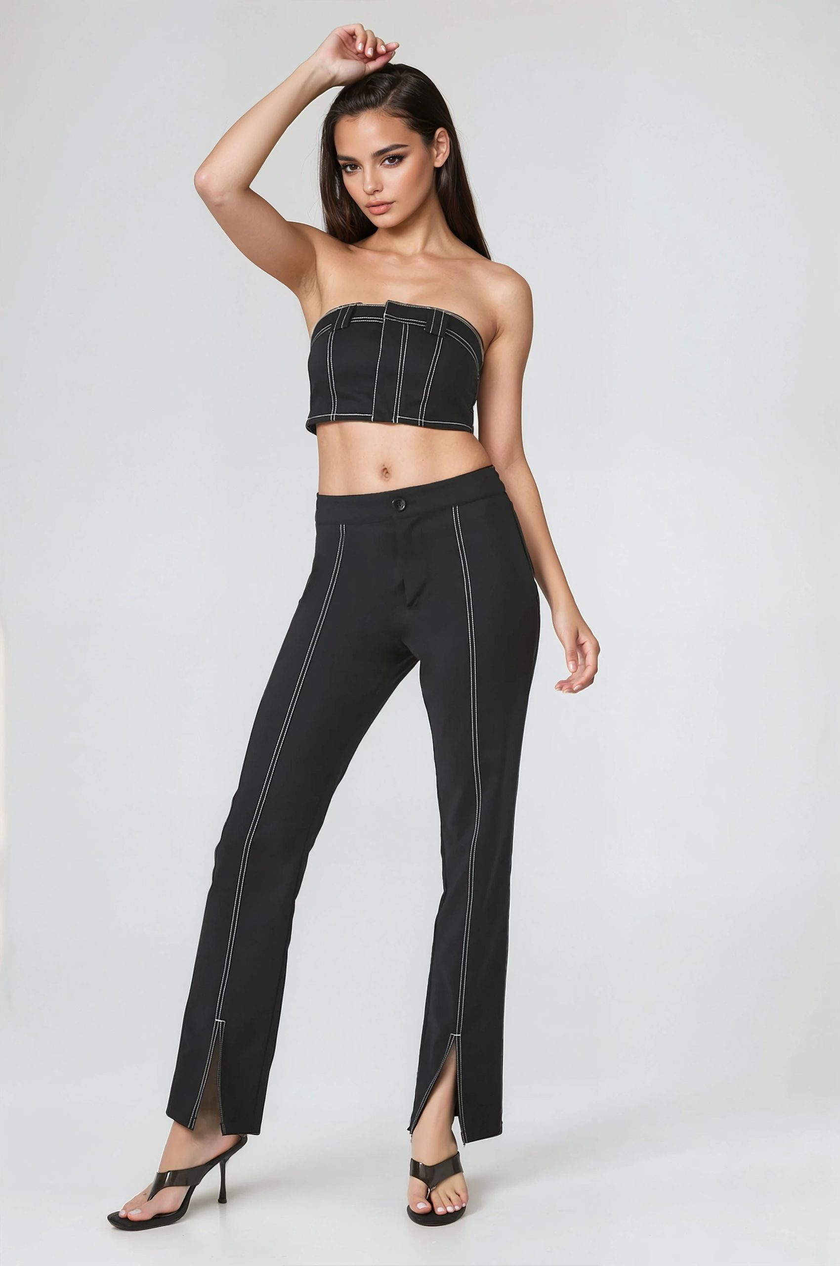 Super Cropped Button-Front Tube Top - Image 9