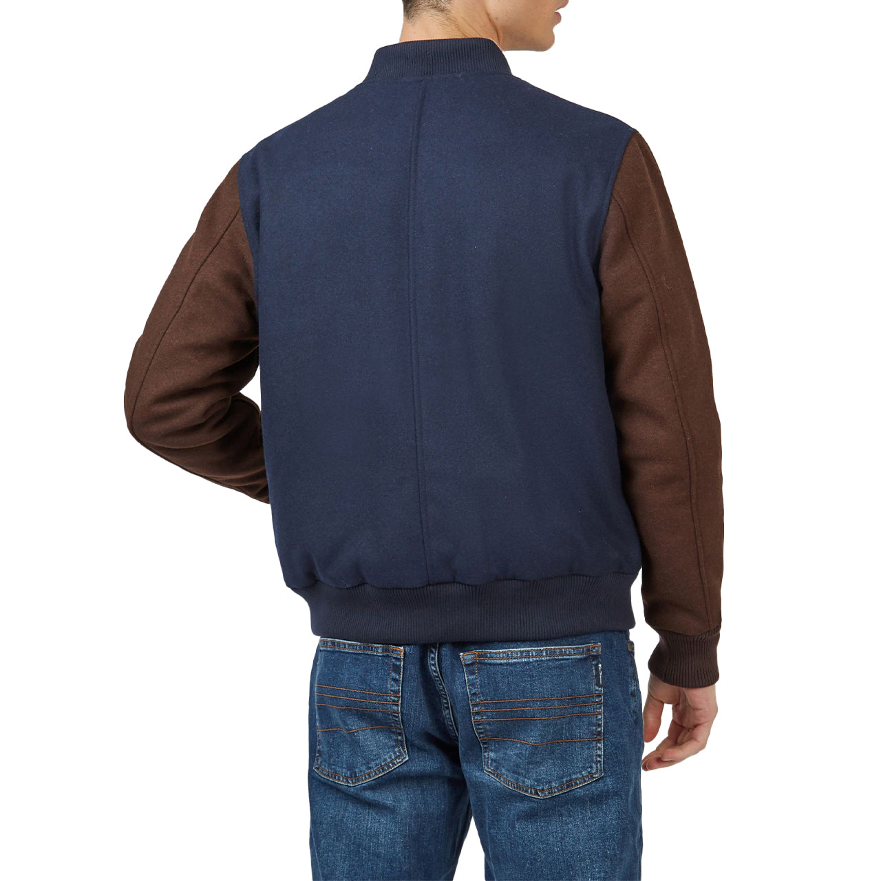 Color Block Wool Bomber - Image 3