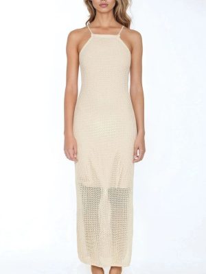 Crochet Halter Maxi Dress