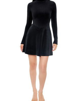 Velour Skater Mini Dress