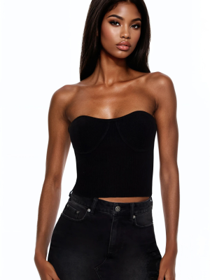 Sweater-Knit Tube Top