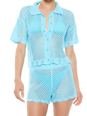 Crochet Swim Cover-Up Shirt