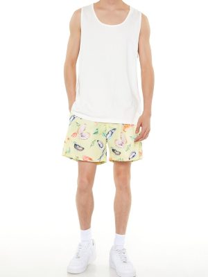 Fish Print Swim Trunks