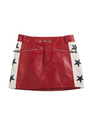Jeep Faux Leather Mini Skirt