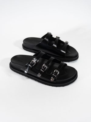 Chunky Faux Leather Sandals