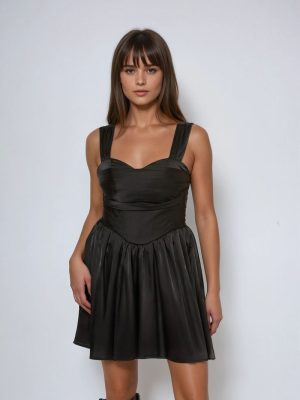 Satin Sweetheart Mini Dress