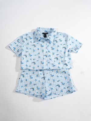 Kids Floral Short-Sleeve Shirt & Shorts Set