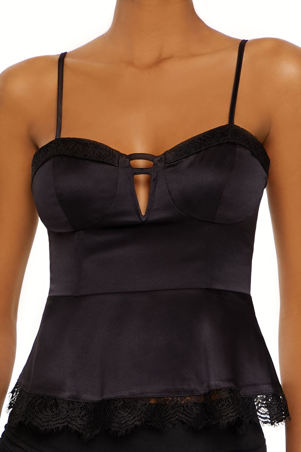 Satin Sweetheart Flounce Cami - Image 3