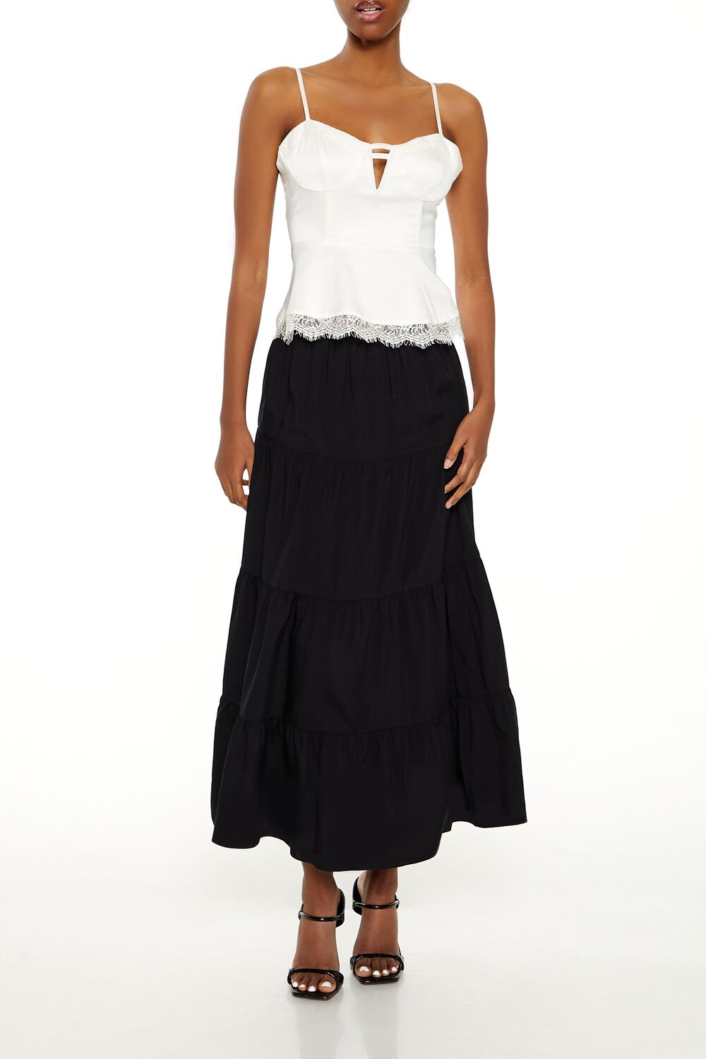 Satin Sweetheart Flounce Cami - Image 7