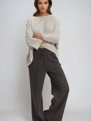 Straight-Leg Scuba Pintucked Sweatpants