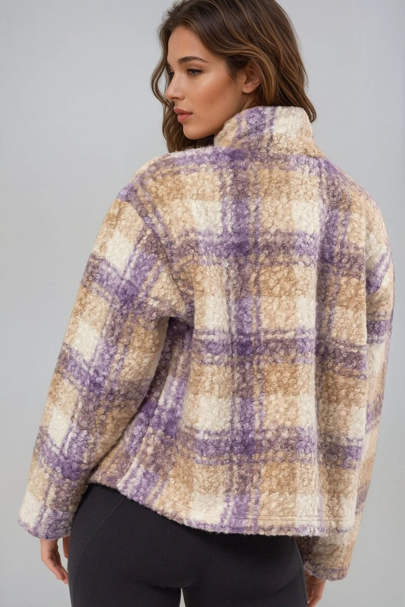 Plaid Boucle Jacket - Image 8