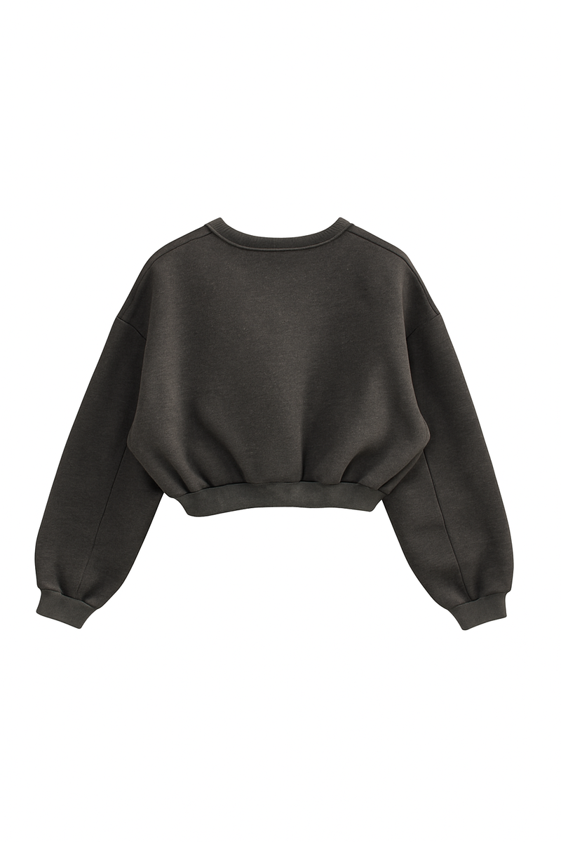 Exposed-Seam Cropped Pullover - Image 4
