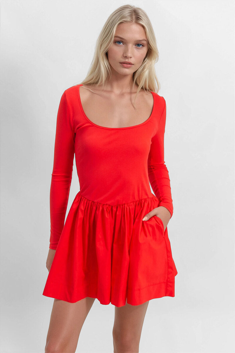 Scoop-Neck Mini Skater Dress - Image 4