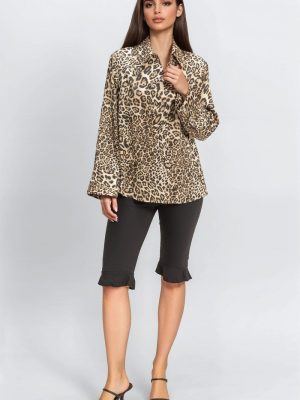 Satin Leopard Print Shirt