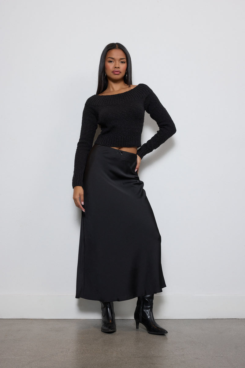 Satin A-Line Maxi Skirt - Image 5