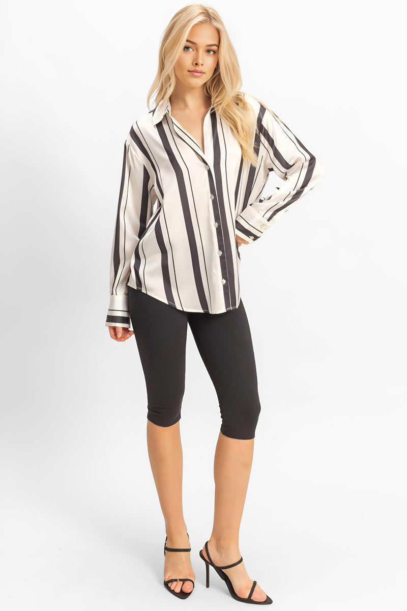 Satin Striped Shirt