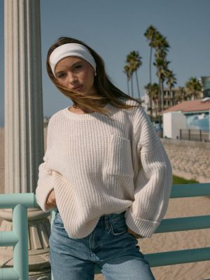 Oversized Patch Pocket Sweater