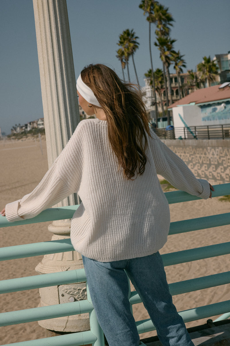 Oversized Patch Pocket Sweater - Image 2