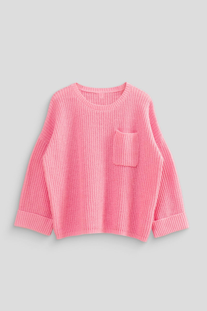 Oversized Patch Pocket Sweater - Image 6