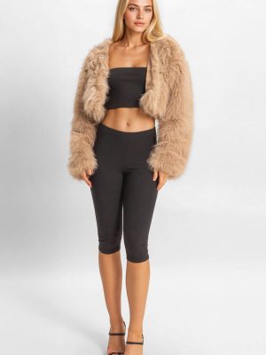 Faux Fur Cropped Jacket