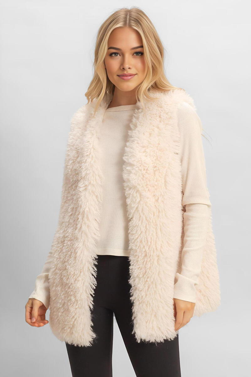 Fuzzy Longline Vest - Image 5