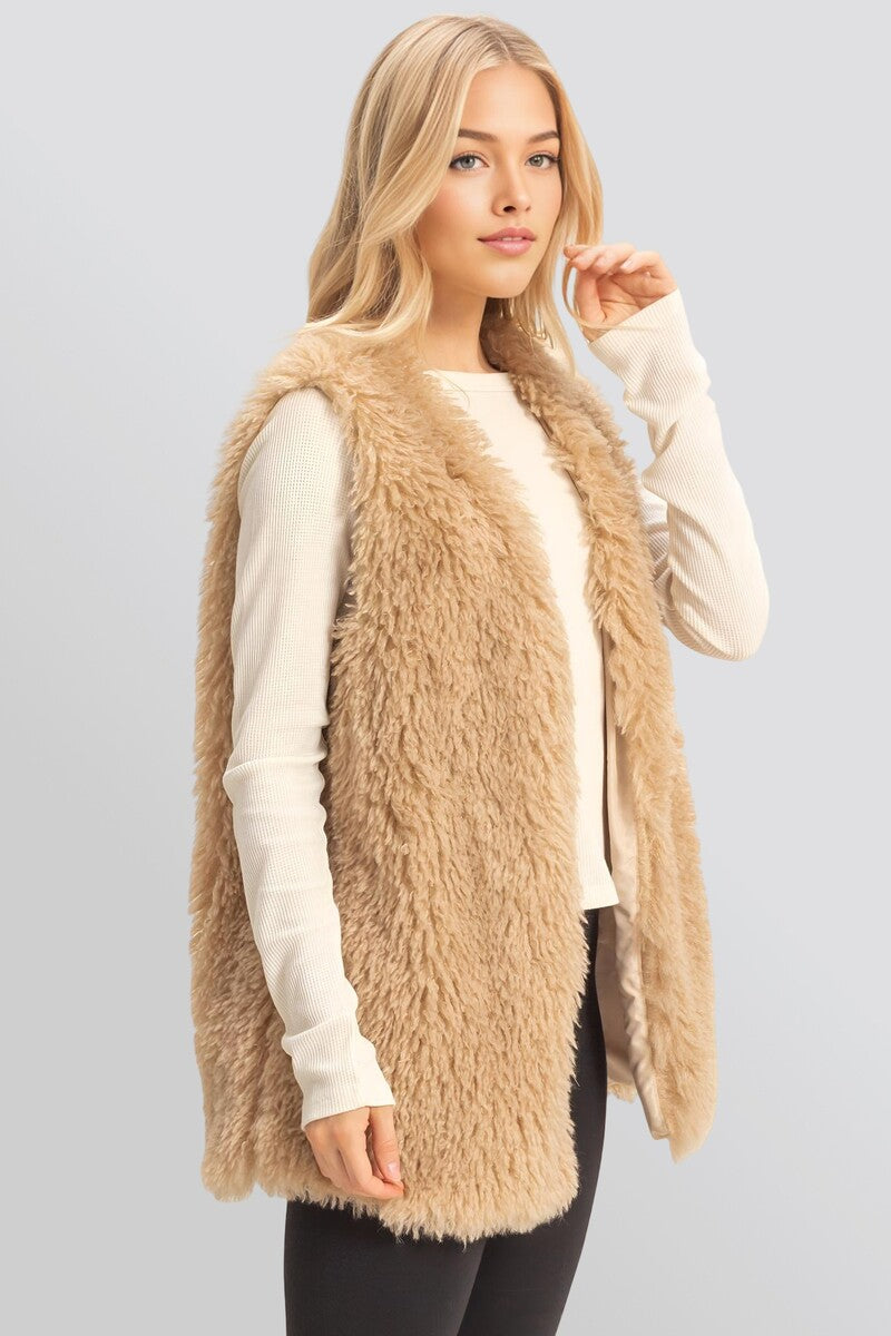 Fuzzy Longline Vest - Image 4