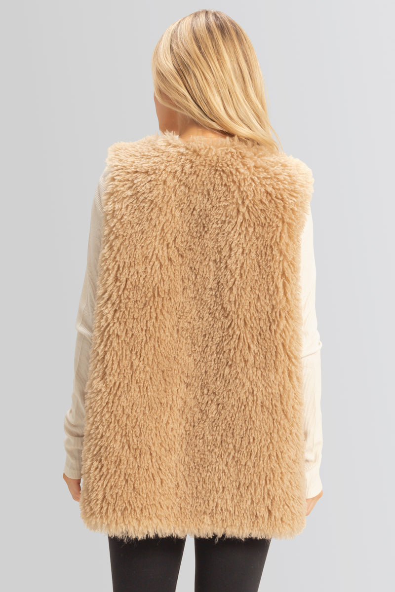Fuzzy Longline Vest - Image 3