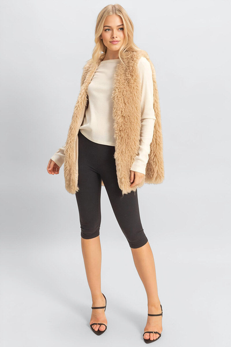 Fuzzy Longline Vest