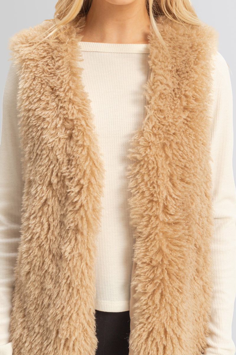 Fuzzy Longline Vest - Image 2