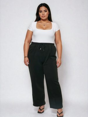 Plus Size Double Layer Top & Fleece Bottom Jumpsuit