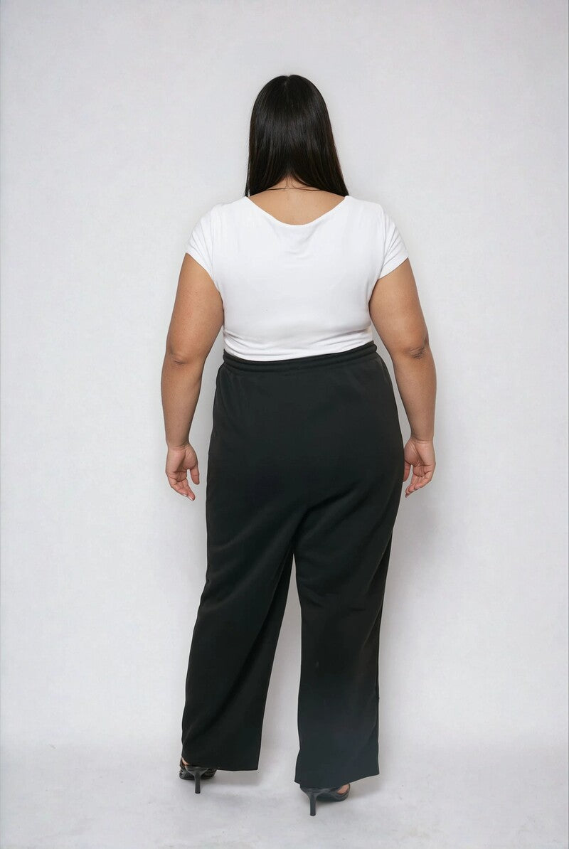 Plus Size Double Layer Top & Fleece Bottom Jumpsuit - Image 3