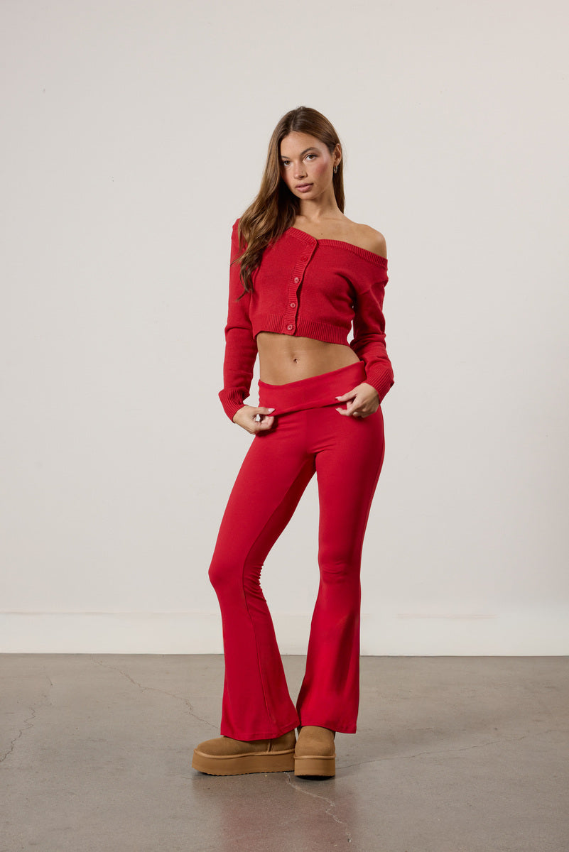 Flawless Foldover Flare Leggings - Image 4