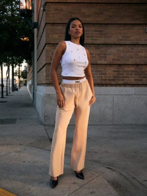 Ponte-Knit Straight-Leg Pants