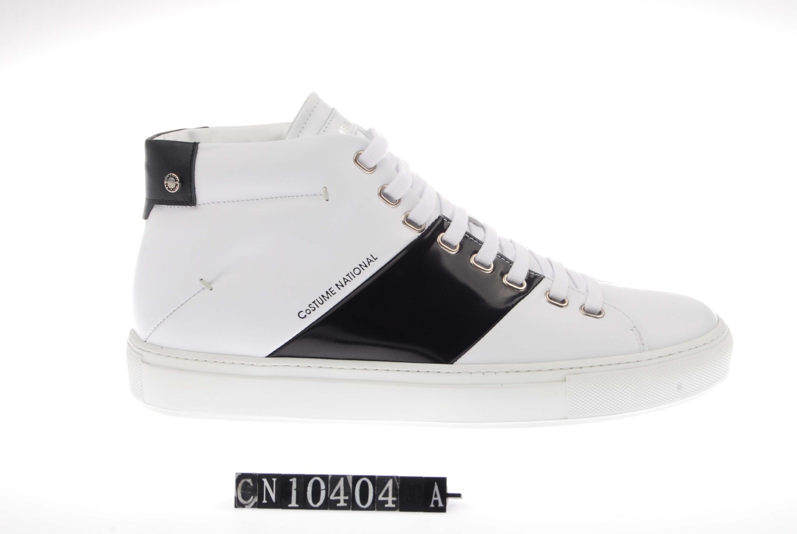 Costume National Logo Stripe High Top Sneaker - Image 4