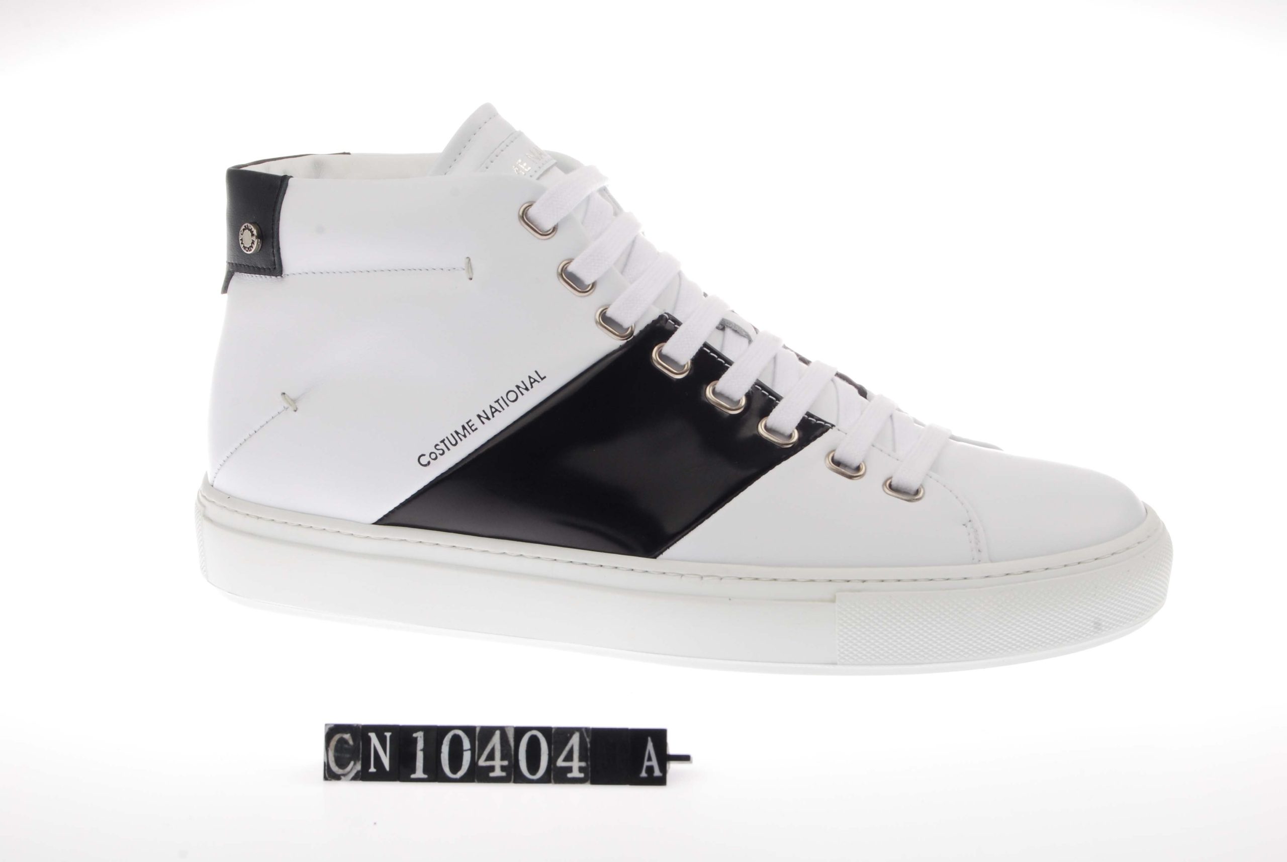 Costume National Logo Stripe High Top Sneaker - Image 2