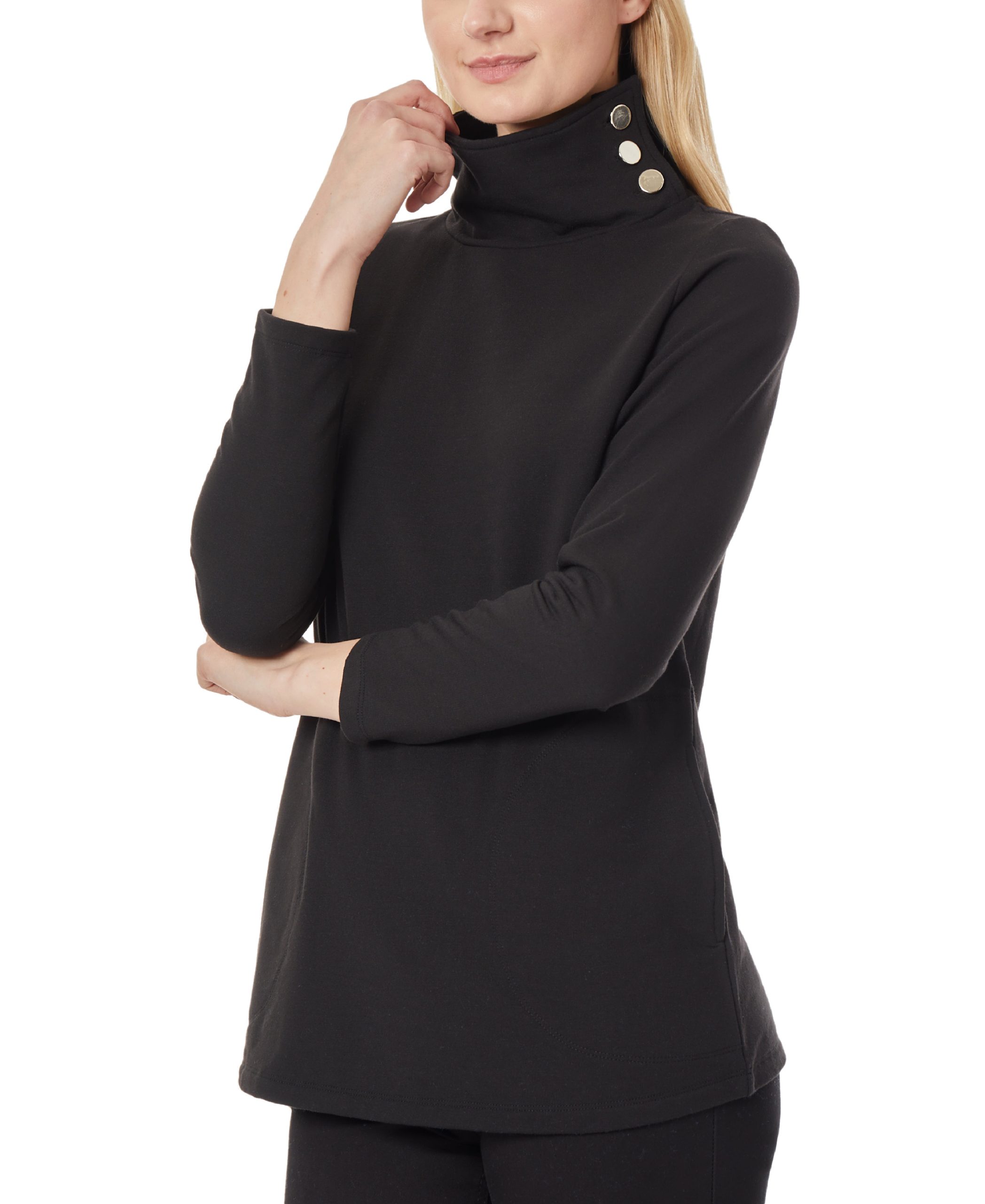Long Sleeve Mock Neck Pullover - Image 2