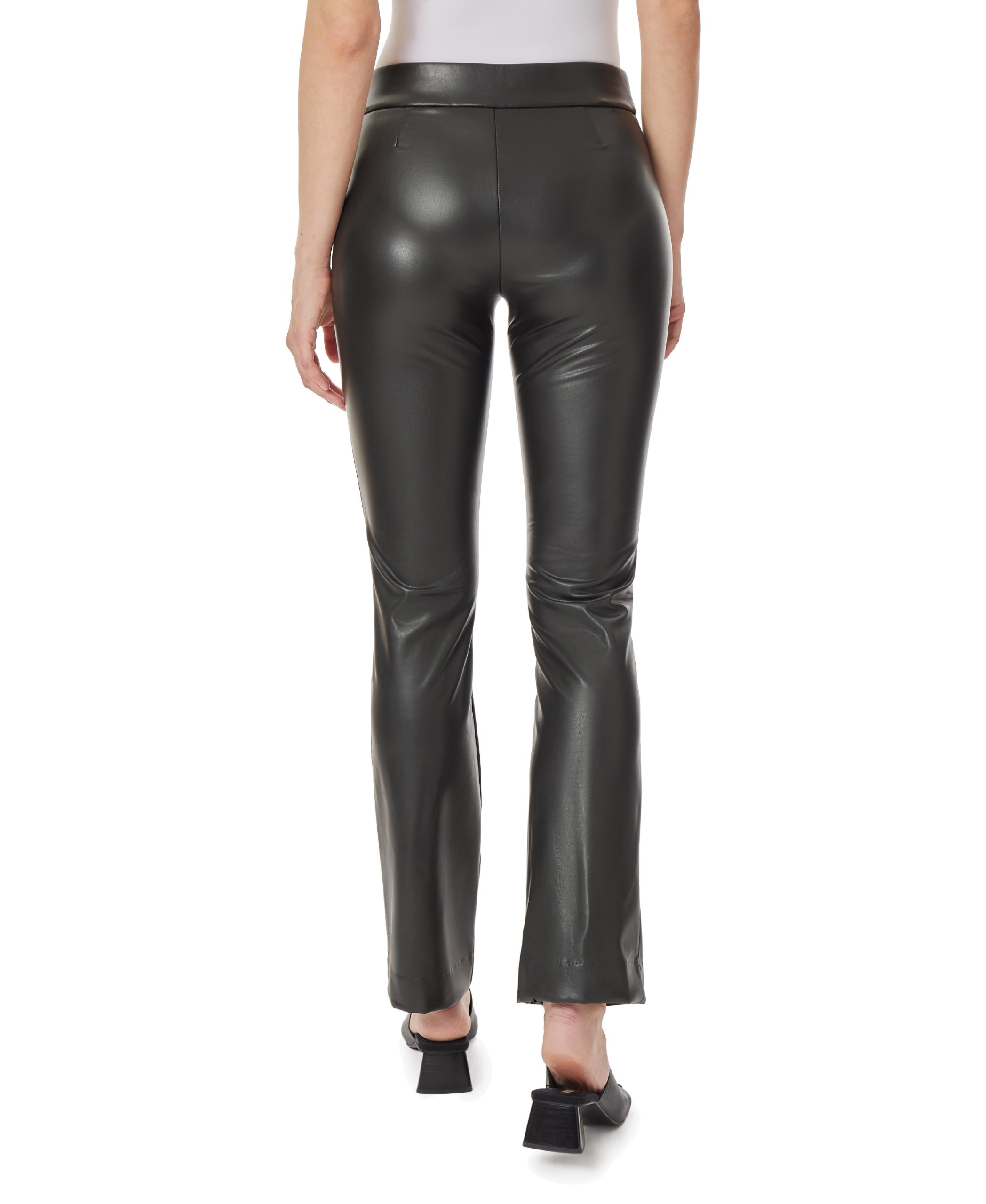 Vegan Leather Pull On Bootleg Pant - Image 3