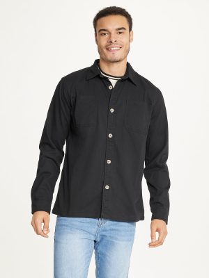 Men's Long Sleeve Shirt Jacket Stretch Twill