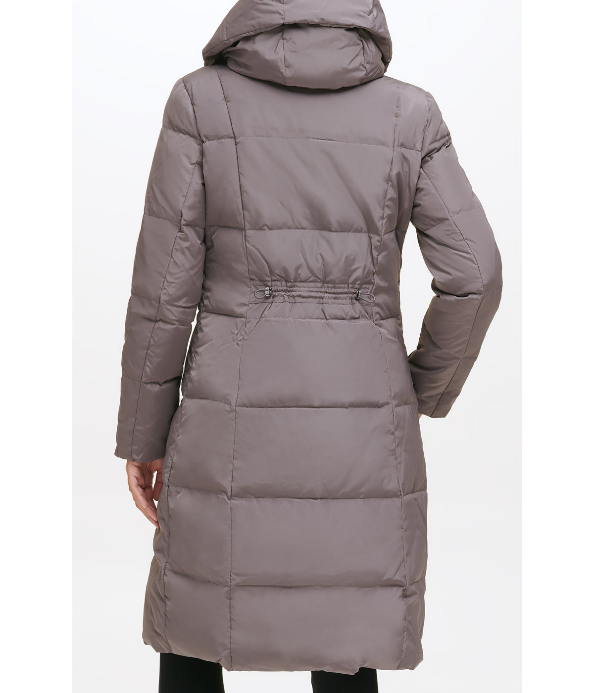 Asymmetrical Pillow Collar Down Coat Carbon - Image 2