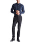 Long Sleeve Solid Stretch Slim Woven Shirt Navy - Image 4