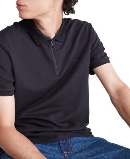 Ss Tech Zip Polo Black - Image 3