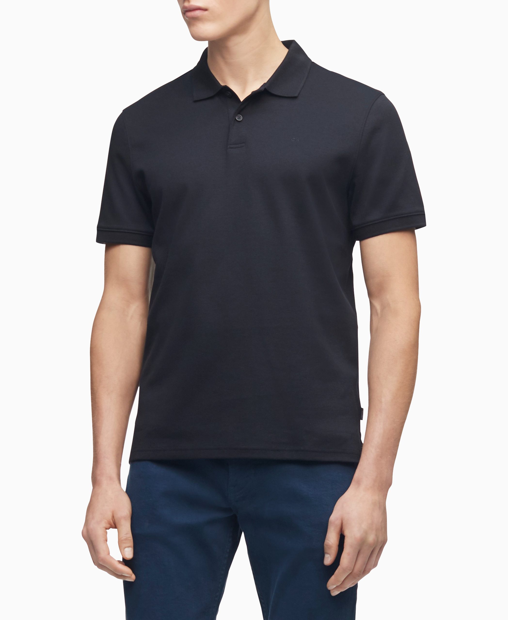 Short Sleeves Stretch Pique Polo - Image 2