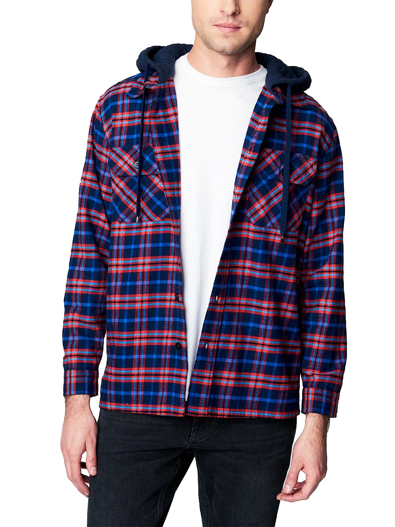 Flannel Shirt with Hood - Image 2