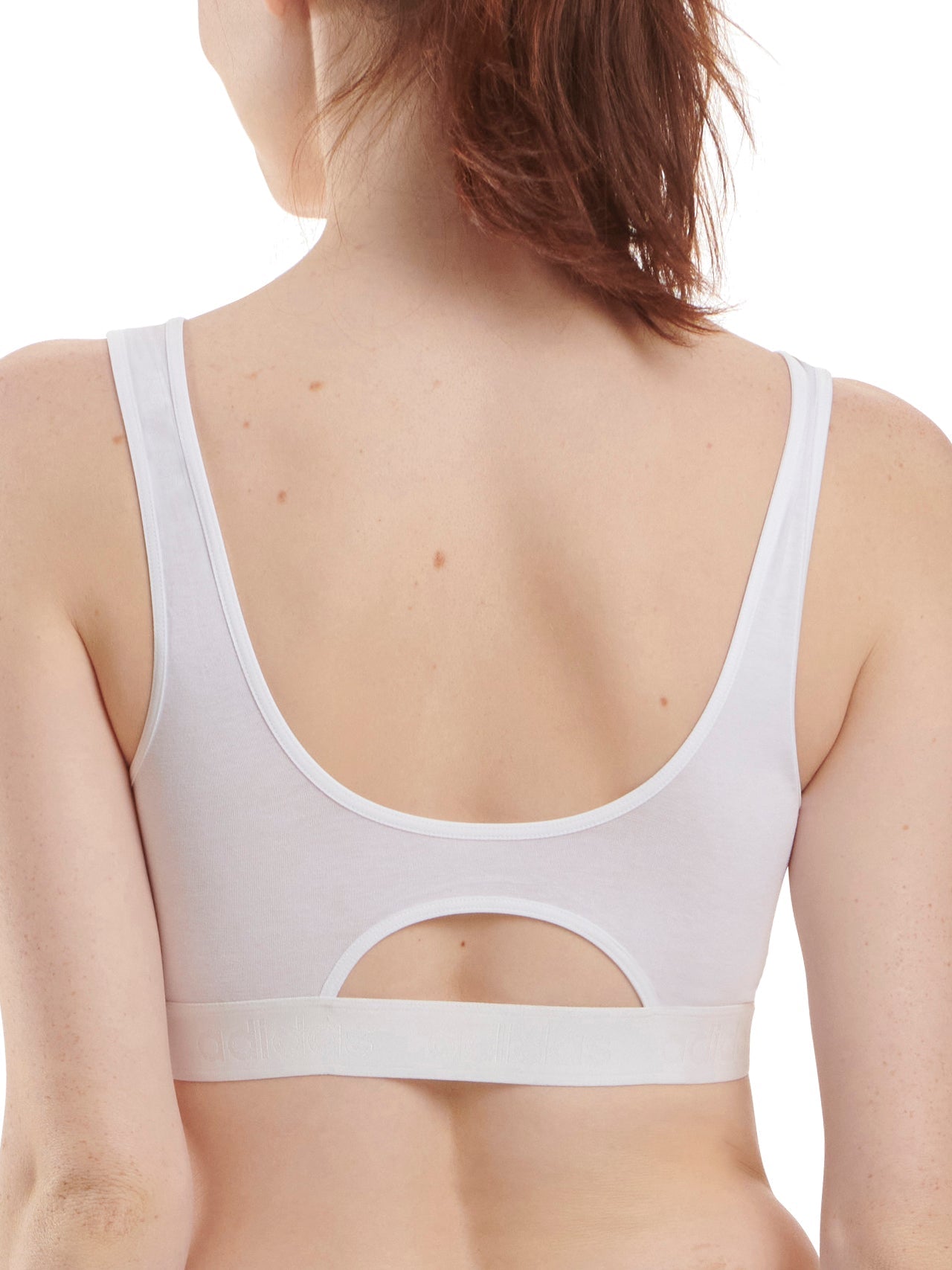 Cotton Solid Scoop Bralette - Image 3