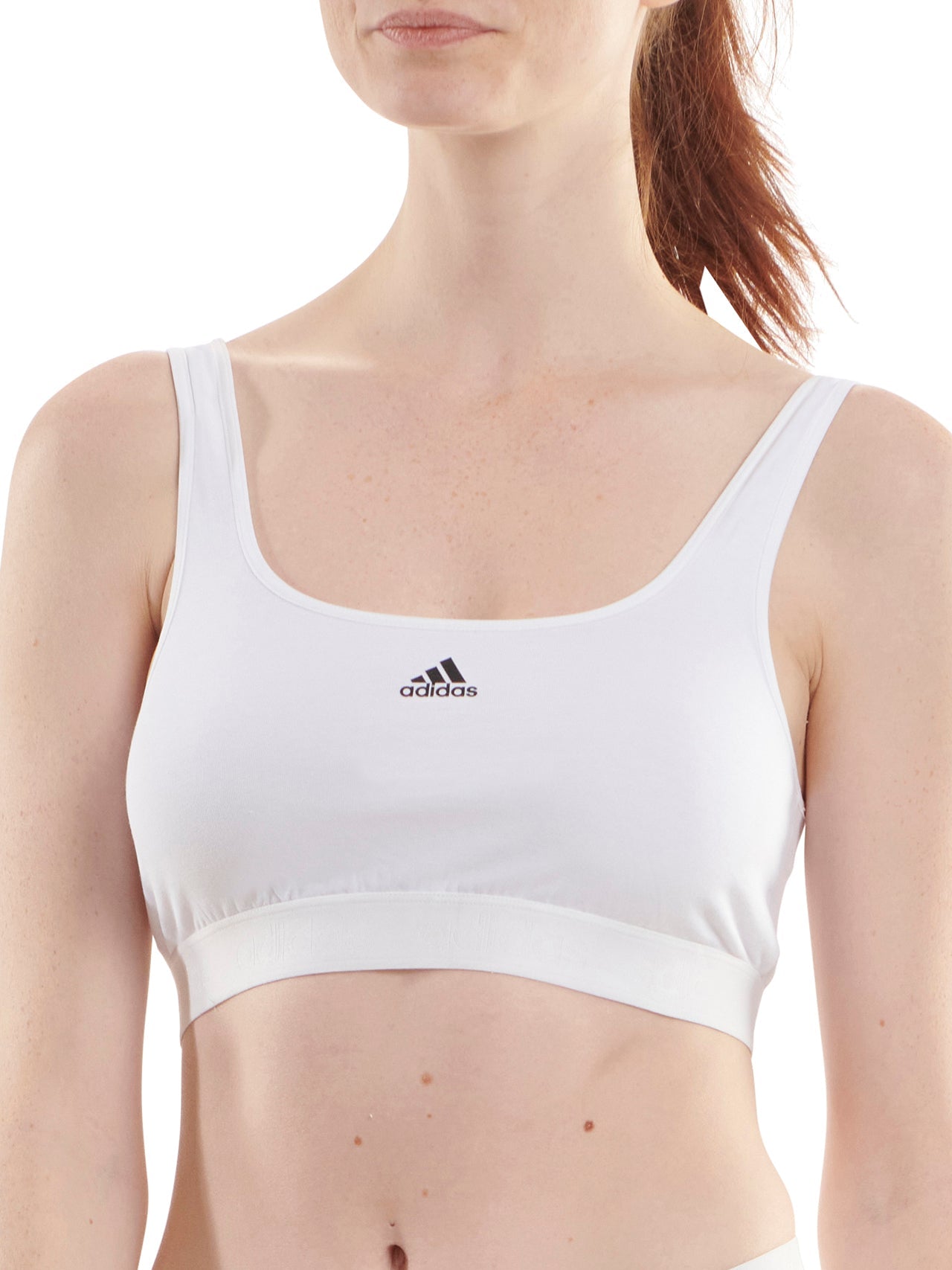 Cotton Solid Scoop Bralette - Image 2