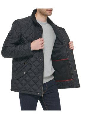 Mens Quilted Barn Coat Black