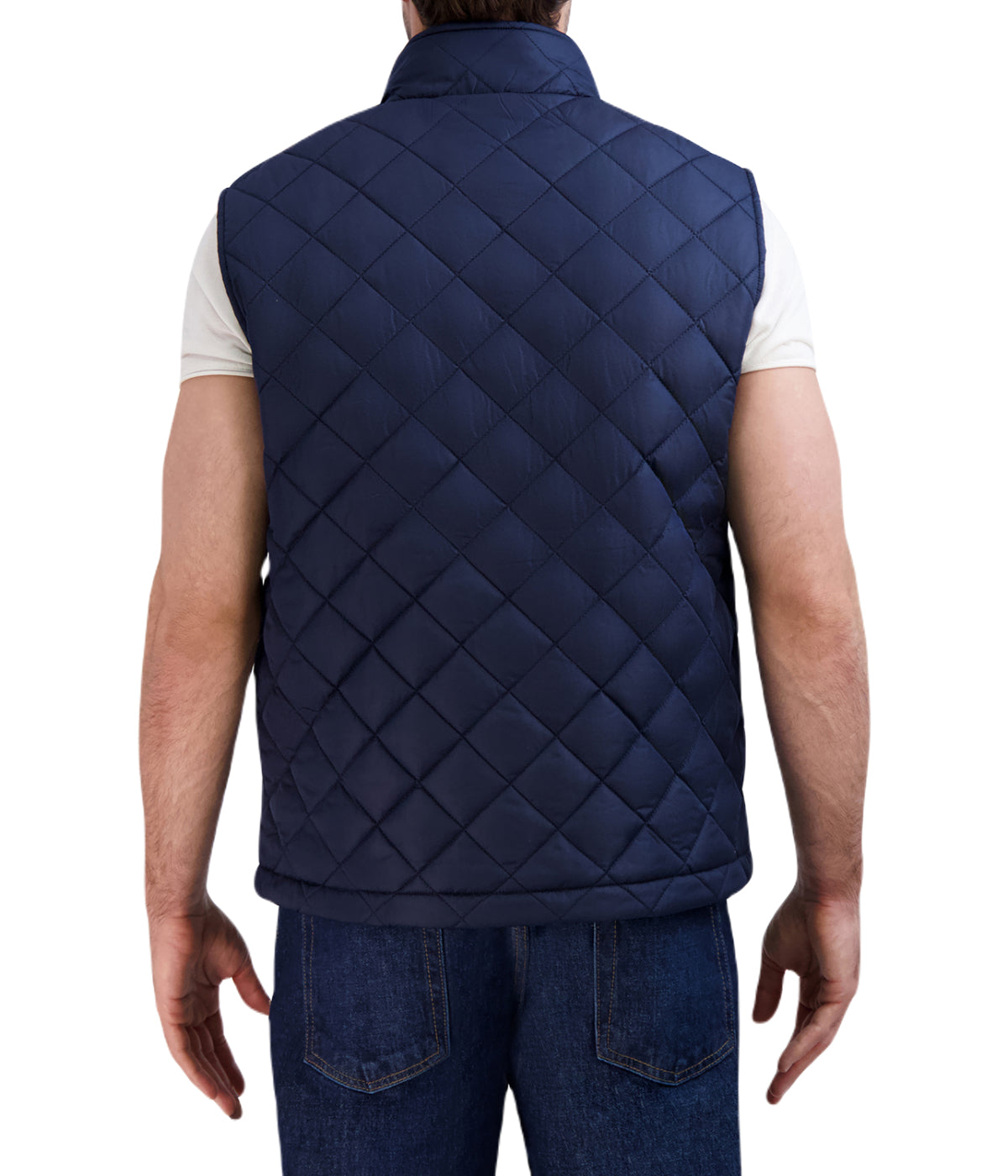 Quilted Vest Navy - Image 2