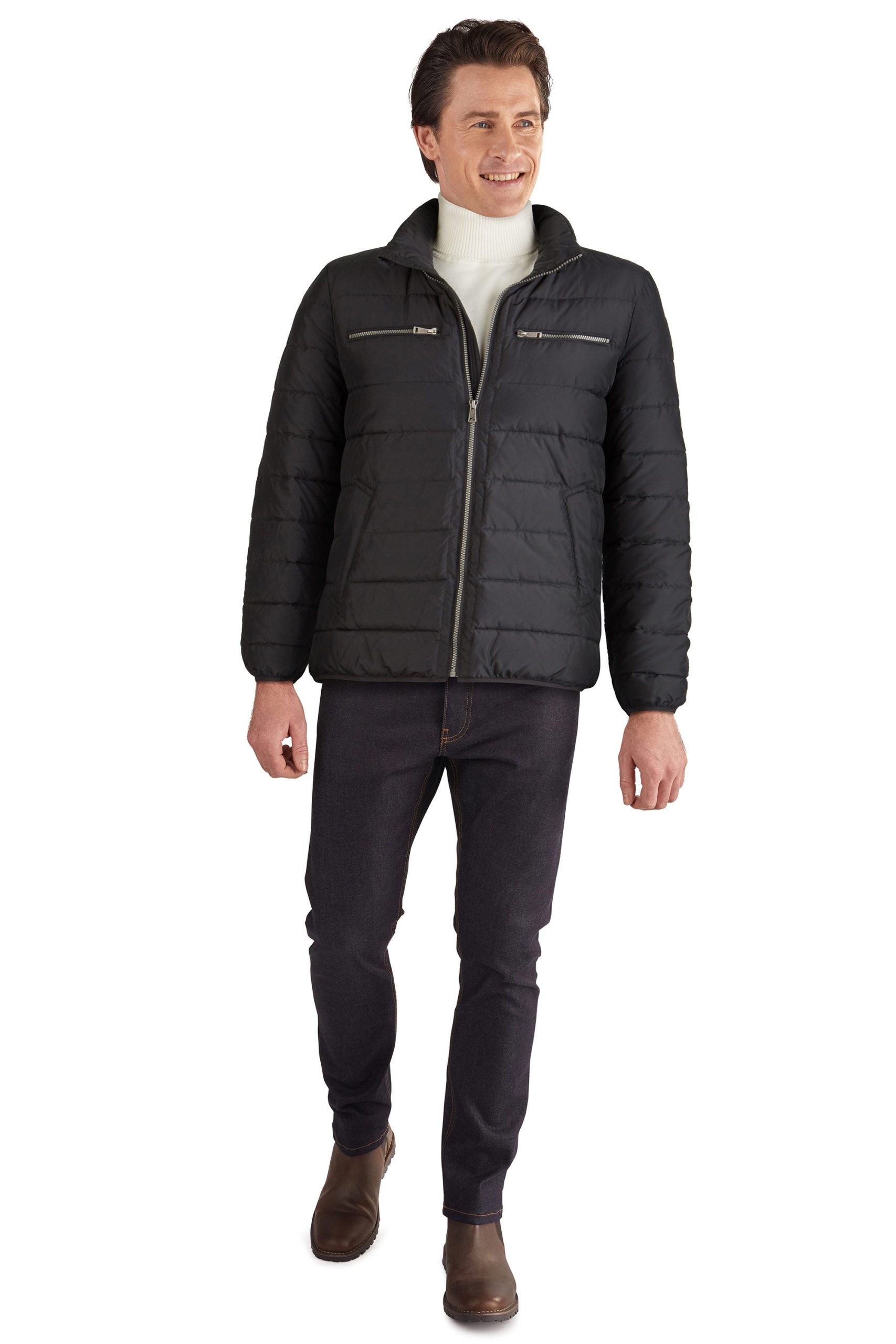 Mens Down Jacket Olive - Image 5