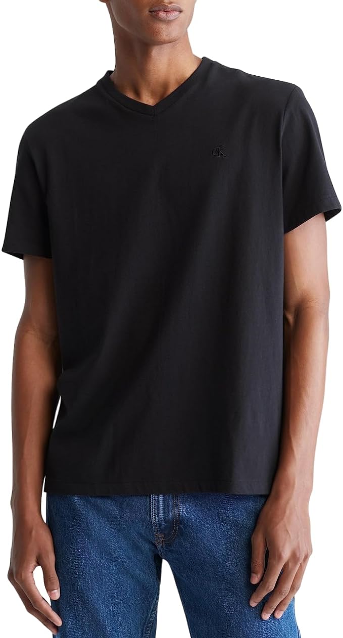 Short Sleeves Smooth Solid V-Neck Tee - Image 6